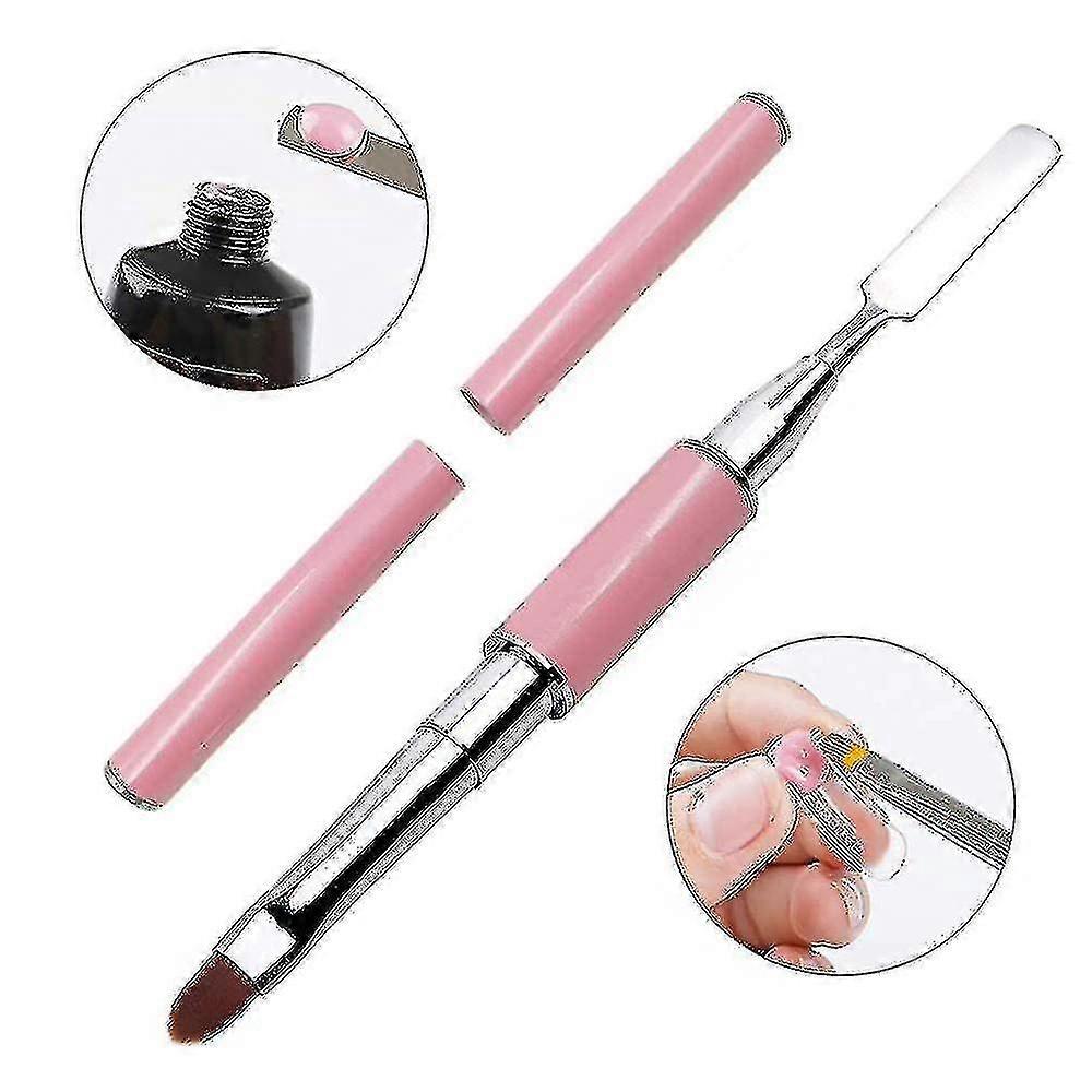 Dual-ended Polygel Brush Picker, 2 In 1 Designs Polygel Brushpink