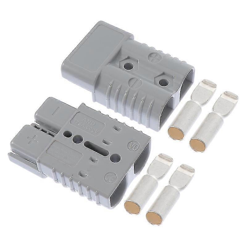 2 Pcs Plug Connector Copper Double Pole Battery Wire Harness Sockets For Car