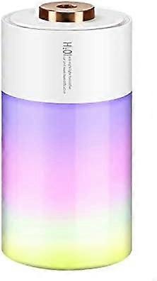 White Air Humidifier, Mini Humidifier with Colorful Night Light, Auto Shut Off, 2 Spray Modes, Ultra Quiet USB Air Humidifier for Bedroom, Office, Car