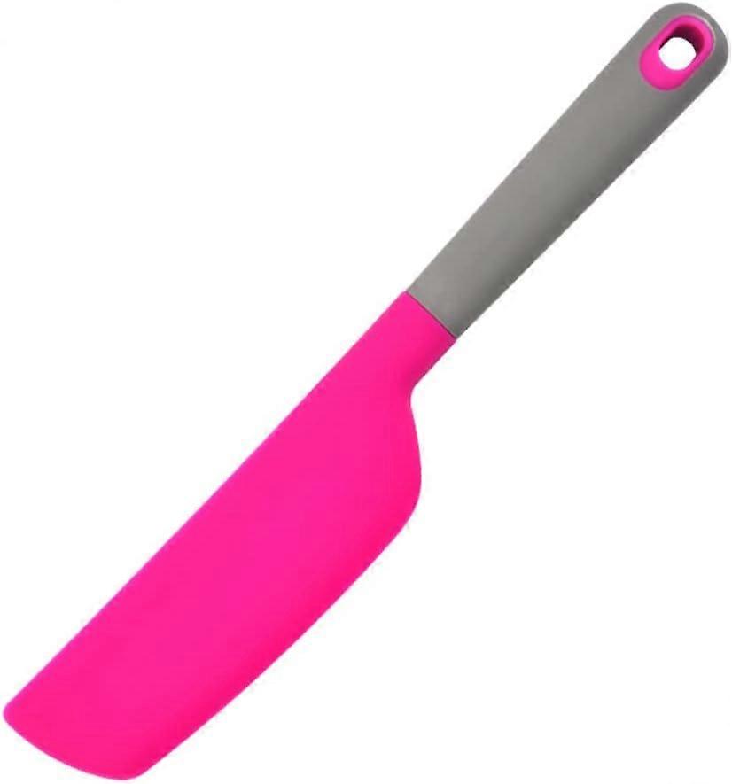 Silicone Spatula, One Piece Bread Knife, Large Salad Blender, Baking Butter Spatula, Cream Cake Spatula (Rose red)