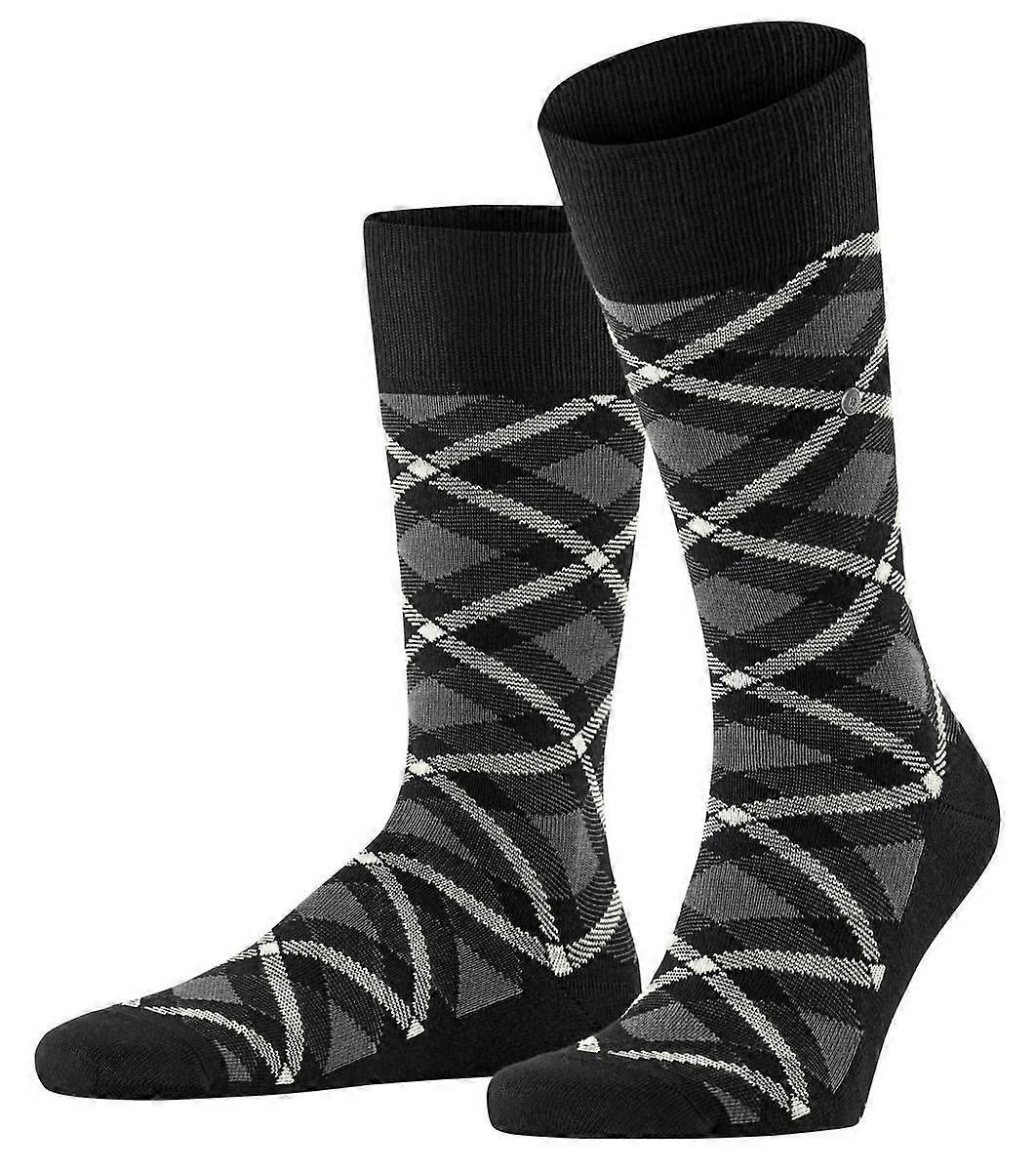 Burlington Tartan Socks - Black