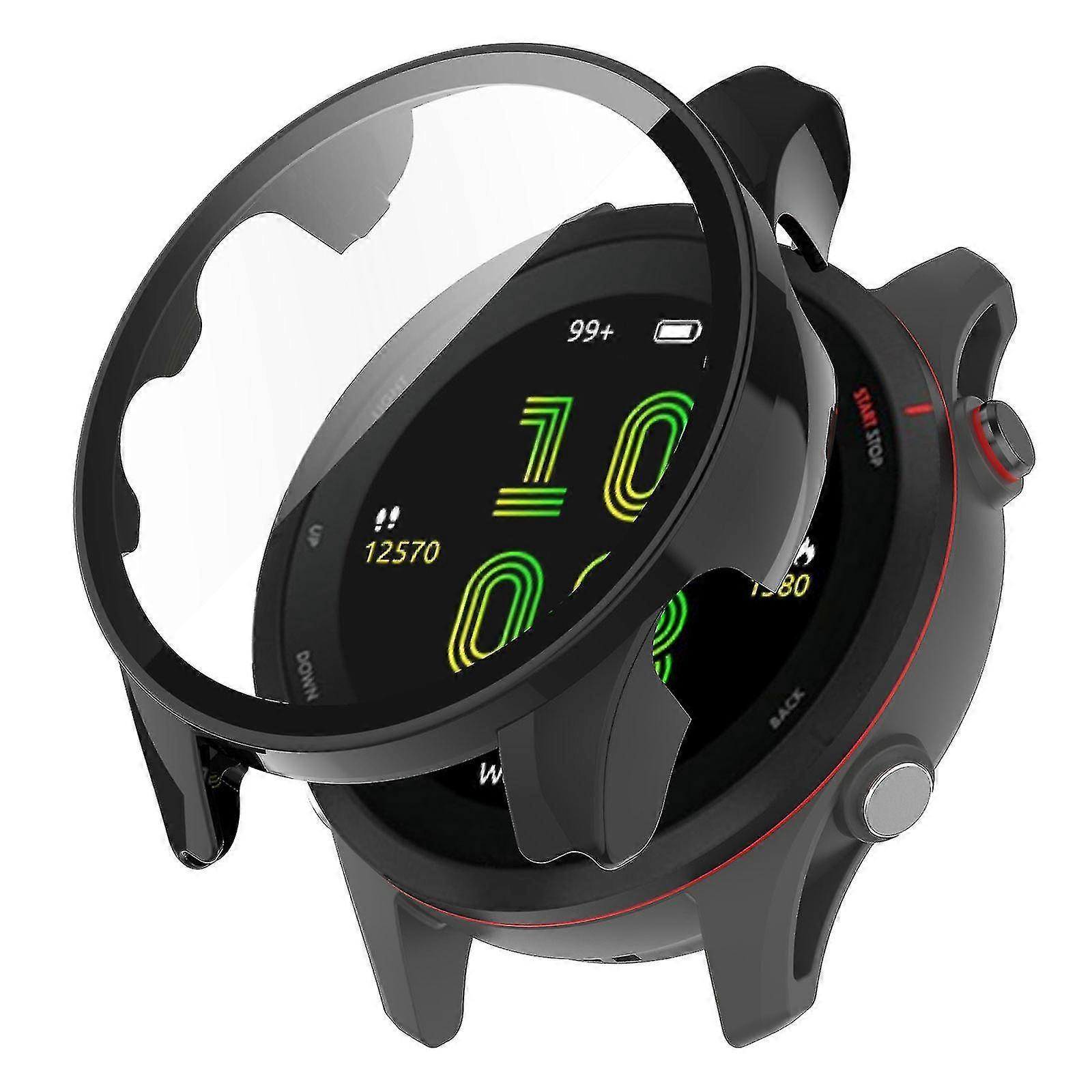 Dla Garmin Forerunner 255 Anti-scratch Anti-fall Hard PC Watch Case Pokrowiec ochronny z osłoną ekranu ze szkła hartowanego