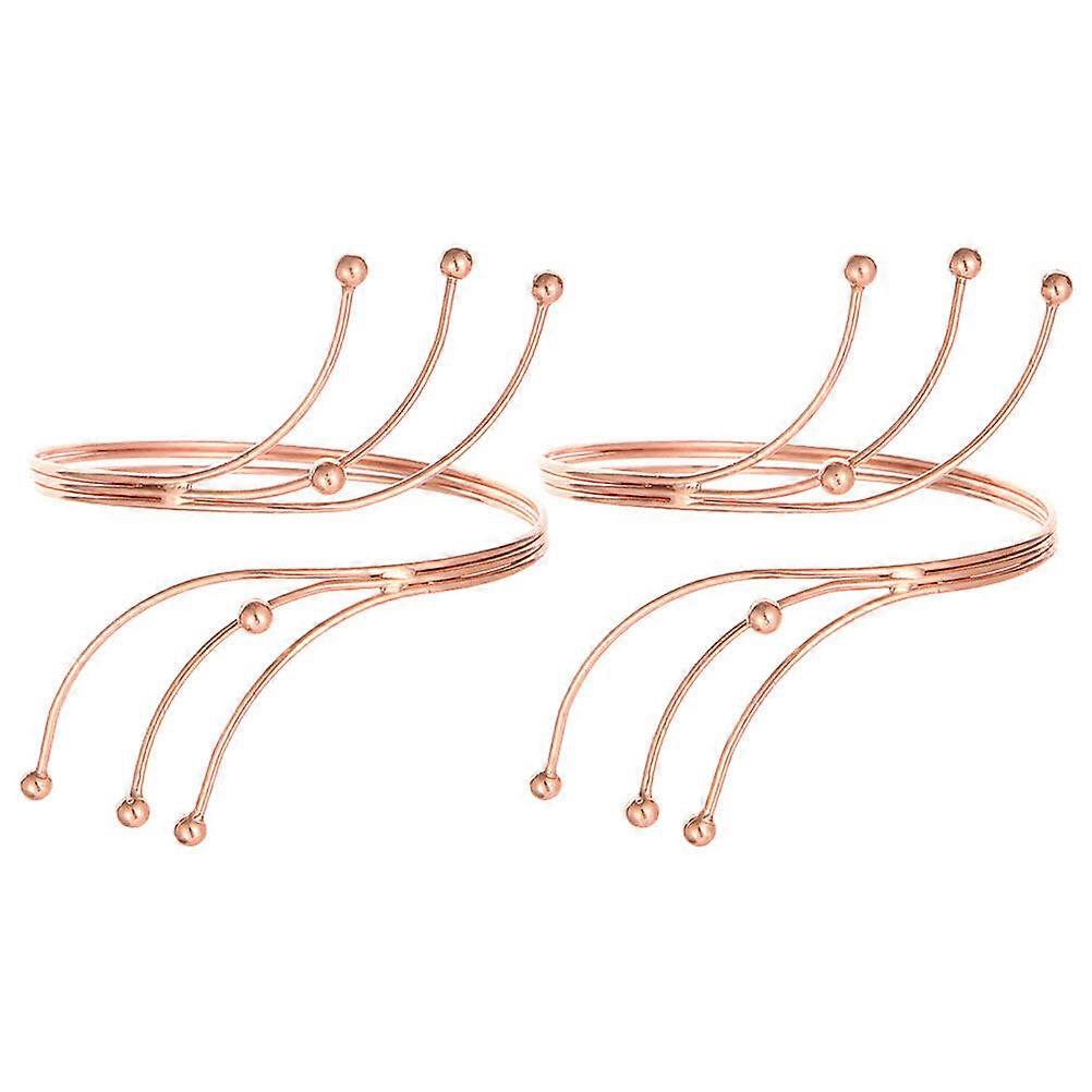 2pcs Arm Cuff Upper Band Cuff Adorn Delicate Arm Cuffs Open Armlet Armbands
