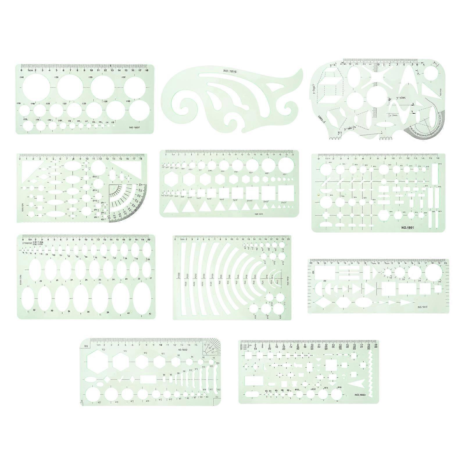 Drafting Templates Measuring Geometric Rulers Design Template Plastic Ruler Plastic Draft Rulers