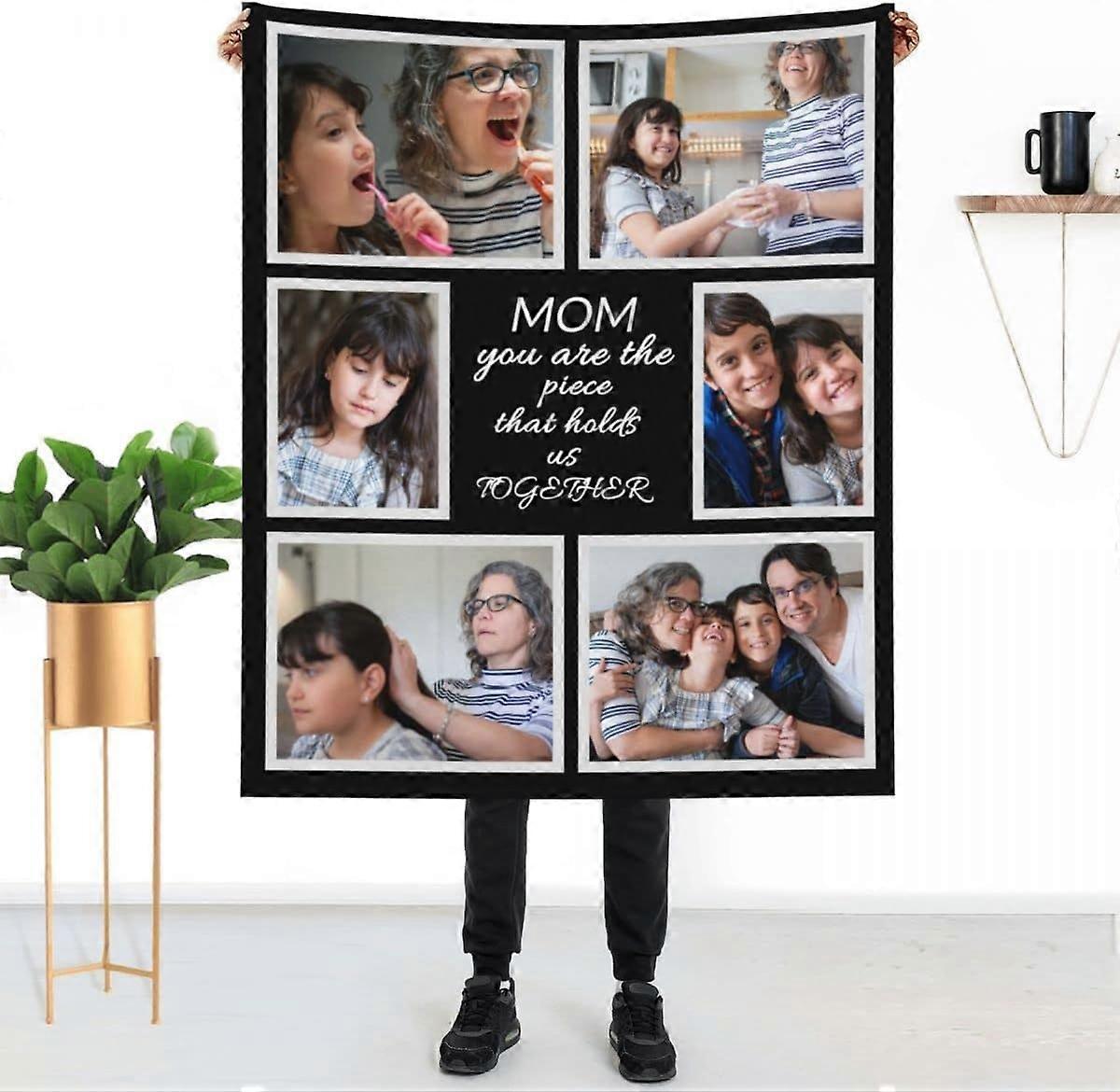 Gifts for Nana Custom Blanket with Photos Customizable Blanket for Grandma Customized Blankets with Photos Text Personalized Picture Upload Collages T