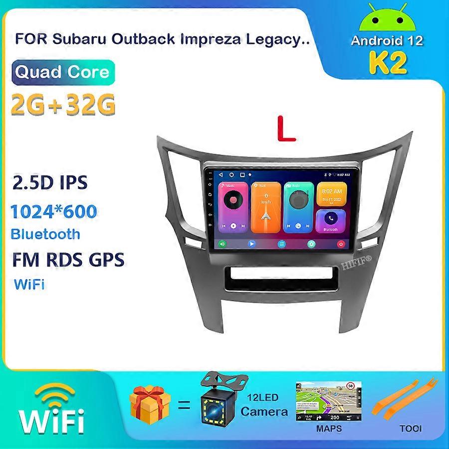 Android 12 4G+WiFi Car Radio Multimedia Video Player For Subaru Outback 4 Legacy 5 2009 - 2014 Navigation GPS