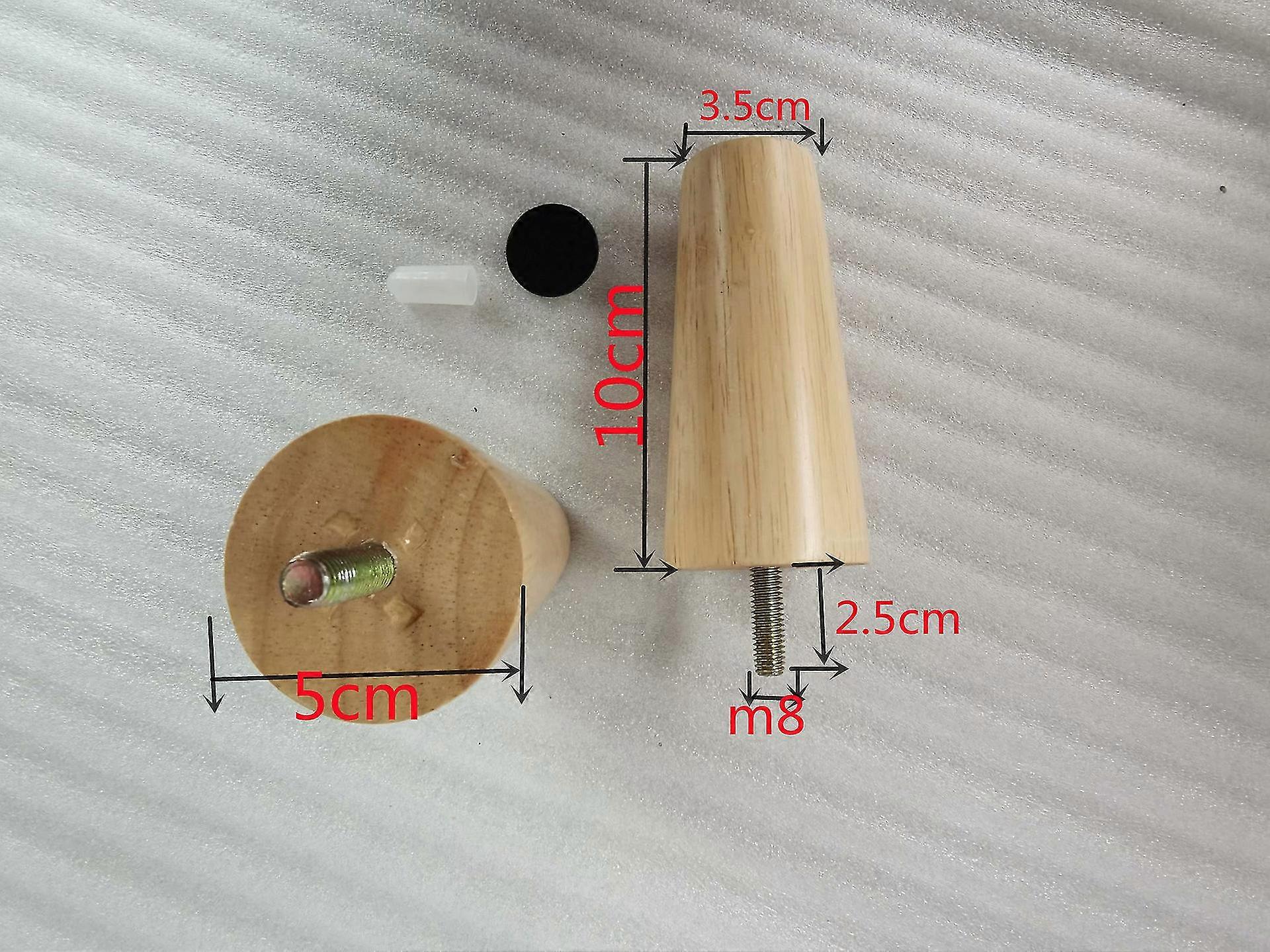 4 fa kanapéláb készlet, megbízható ágyneműszekrény bútor lábak, fa kanapé lábak (10cm)