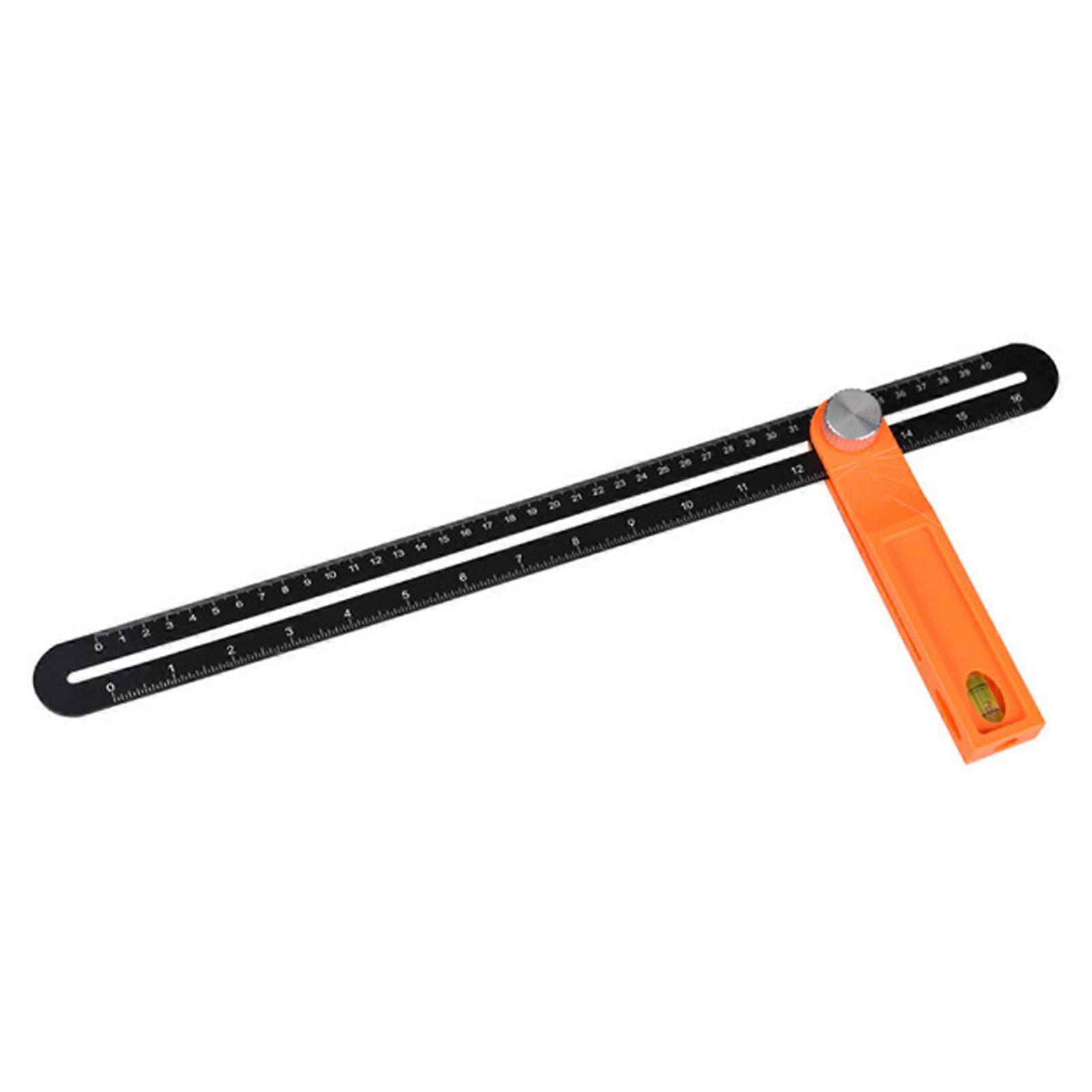 2023 New T-shaped Movable Square Measuring Tape T-Bevel Multi-angle Protractor 20cm