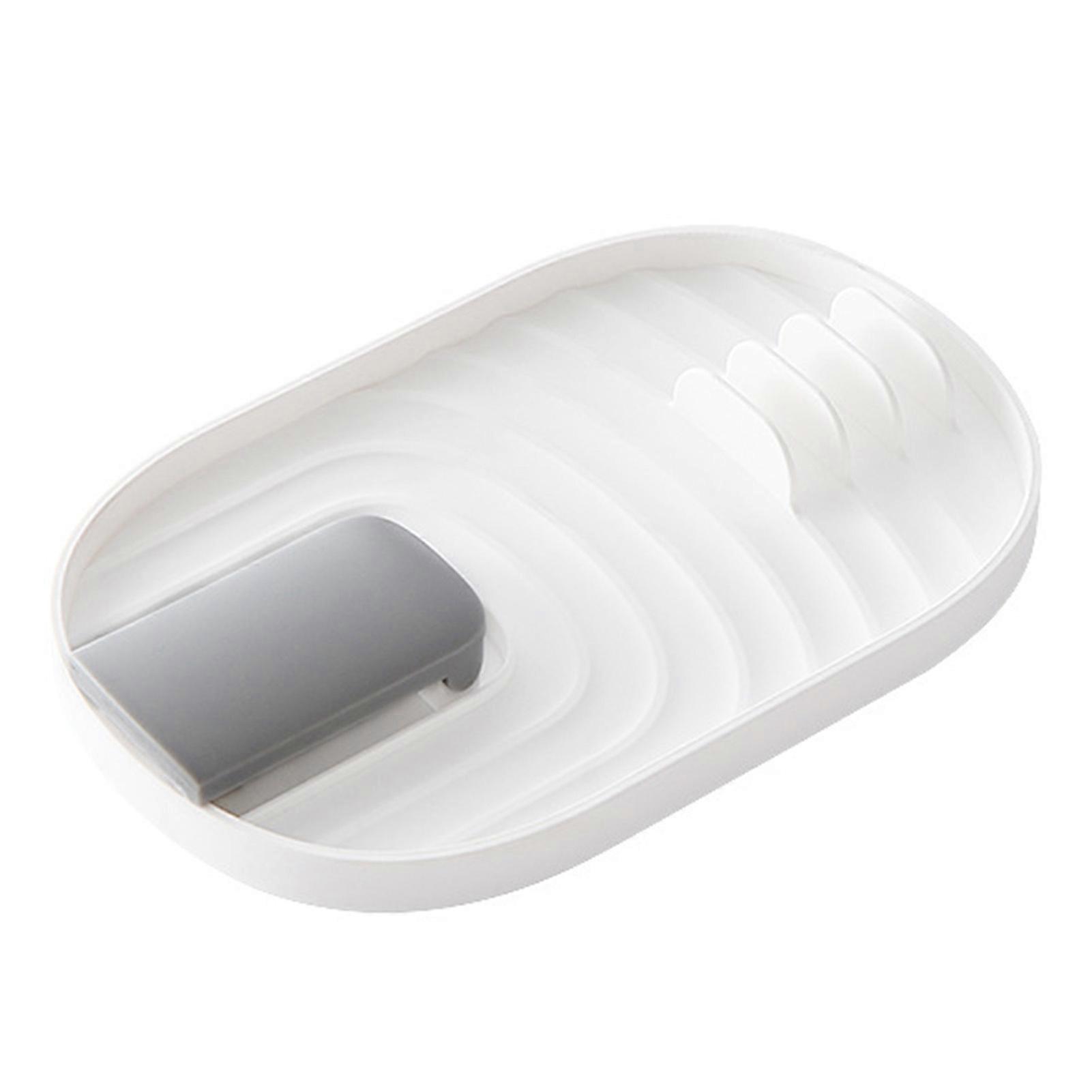 Household Plastic Cooking Spatula Pot Cover Storage Shelf Rack Kitchen Tool