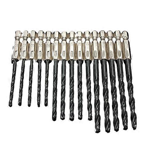 15 Pcs High Speed Steel Titanium Coated Twist Drill Bits Set 3 4 5mm Hex Shank JIKAIX