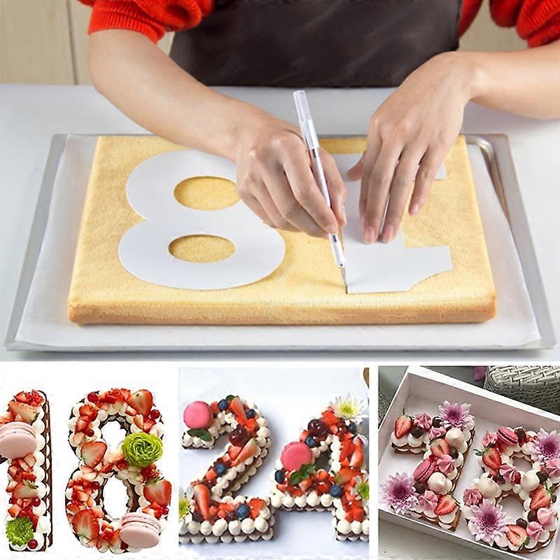6/8/10tuuman PET 0-8 numeroa kakkumuottisarja kakun koristelutyökalut Confeitaria Maker DIY syntymäpäiväkakku leivonnaiset ja leipomotarvikkeet