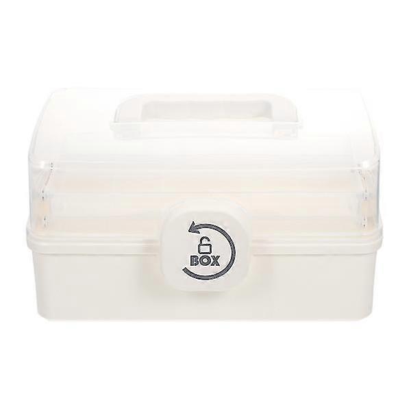 1pc Durable Paintbrush Storage Box Three-layer Stationery Storage Box For Home