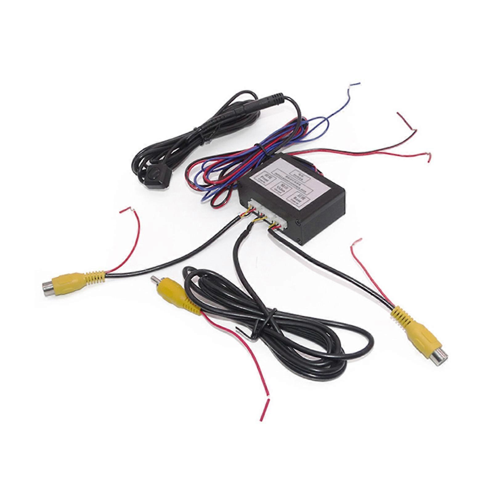 Car Parking Camera Video Channel Converter Auto Switch Front /View Side/Rearview Rear View Camera Video Control Box with Manual