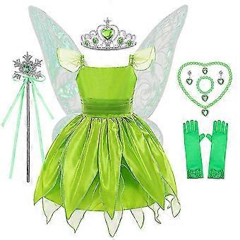 Baby Girl Tinkerbell Costume Kid Green Fairy Dress Fly Sleeve Tulle Leaf  Modeling Ball Gown Frock Toddler Birthday Party Outfits | Fruugo NO