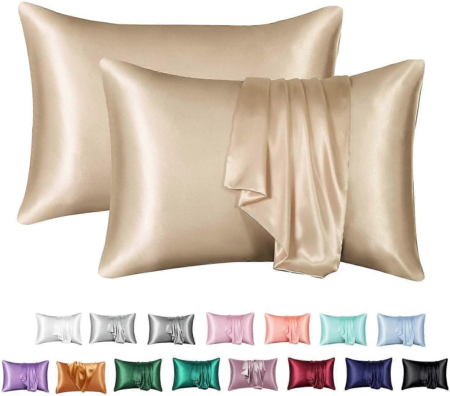 Simulated Silk Solid Color Satin Pillowcase Envelope Pillow Cases