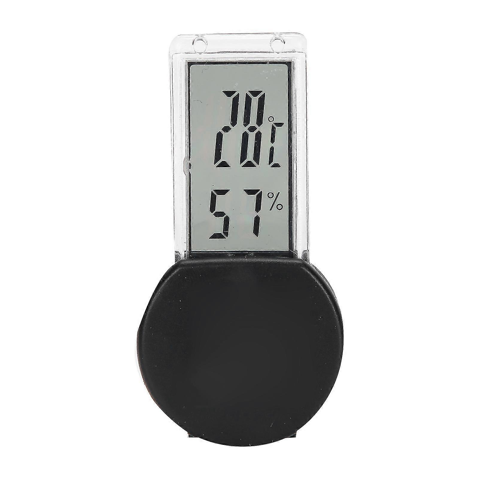 Digital Reptile Terrarium Thermometer Hygrometer - Black