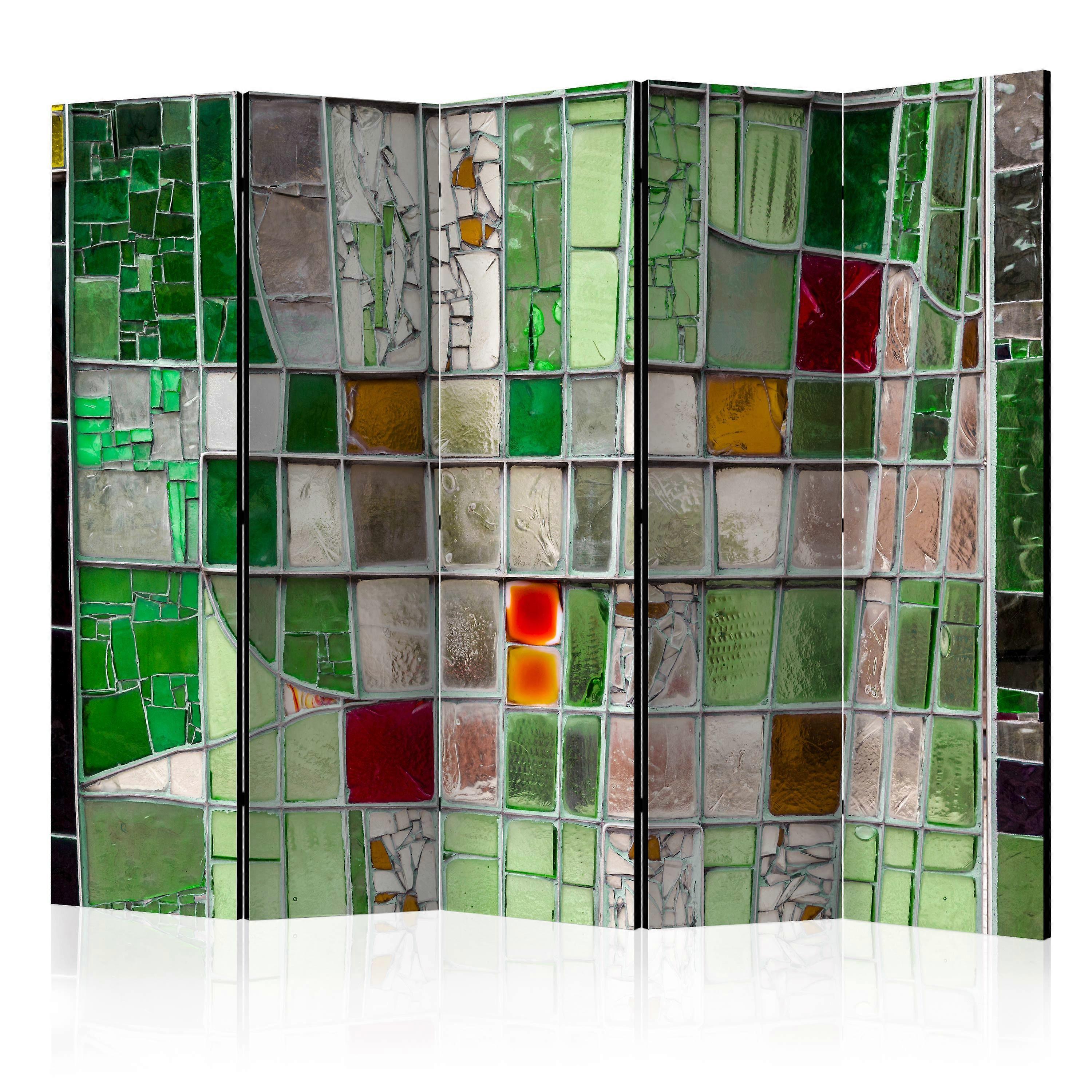Scheidingswand - Smaragd glas-in-lood II