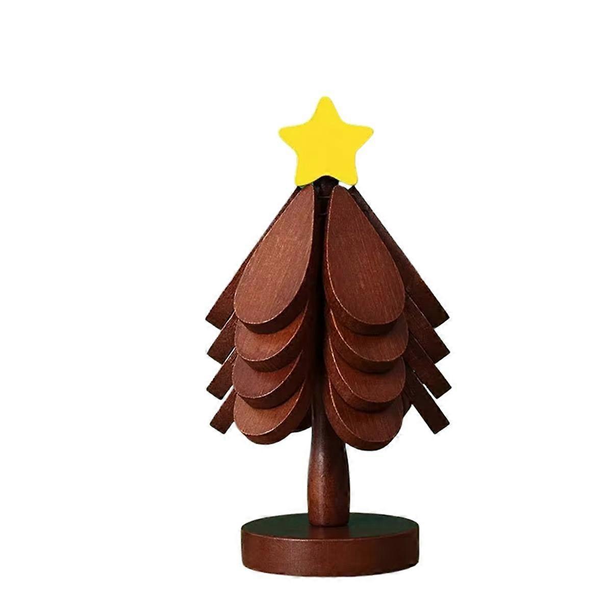 Kitchen Insulation Mat Christmas Tree Shaped Solid Wood Dining Table Anti Scalding Coasters Pot Mat