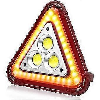 Portable LED Warning Triangle, Portable LED Work Light, USB Rechargeable, 4 Modes Triangle Spotlight