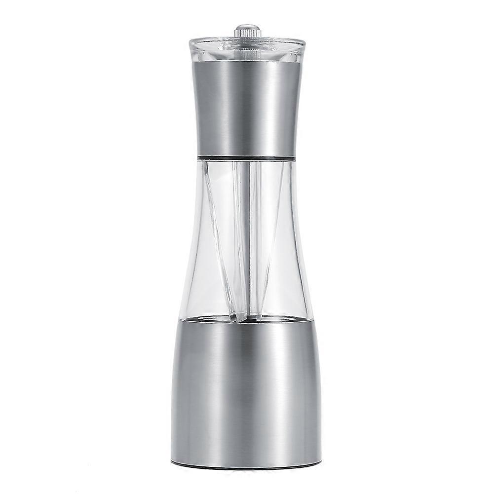 2 in 1 Solid Seasoning Tool Pepper Grinder Salt Dining Table Pre Filled Crusher Abrader