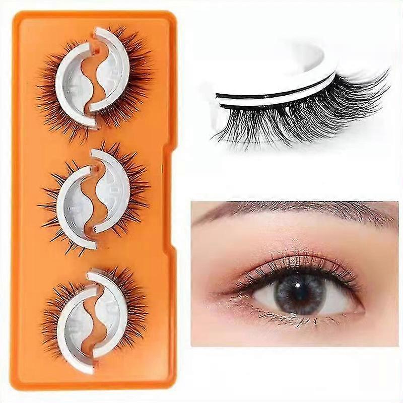 Self-Adhesive Eyelashes Curling And Sharpening Eyelashes Glue-Free Cross False Eyelashes
