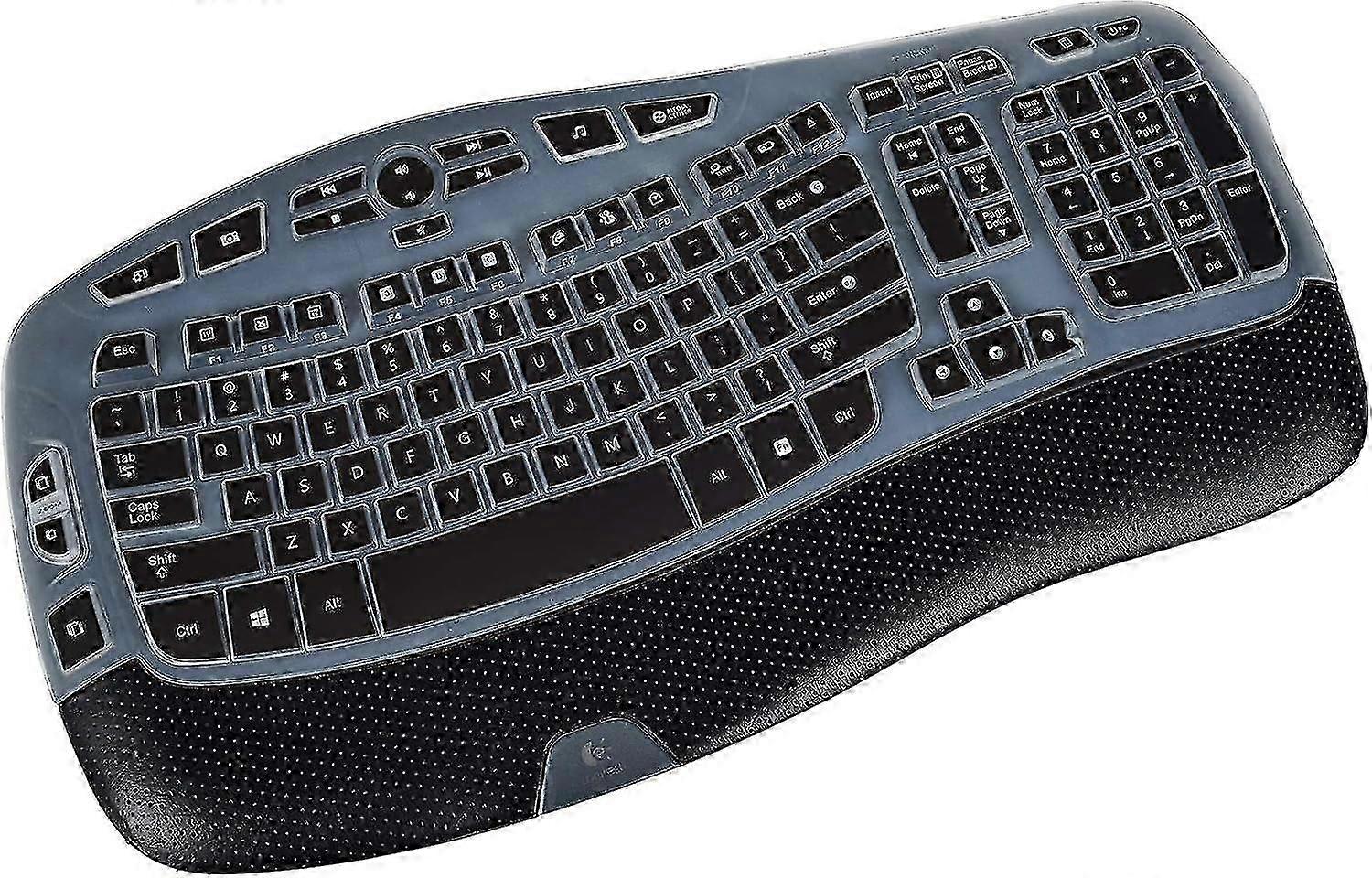 Tangentbordsskydd för Logitech K350 Mk550 Mk570 Wireless Wave Keyboard, Logitech K350 Mk550 Mk570 Trådlöst tangentbord Tillbehör Skyddande hud -blackP20