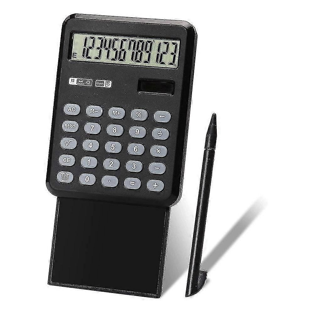 Handwriting Calculator With Writing Tablet, 12 Digits Desktop Pocket Solar And Battery Dual Calculator For Office Home
