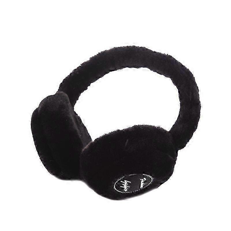 Winter warm Bluetooth 5.0 music earmuffs wireless call (Black )