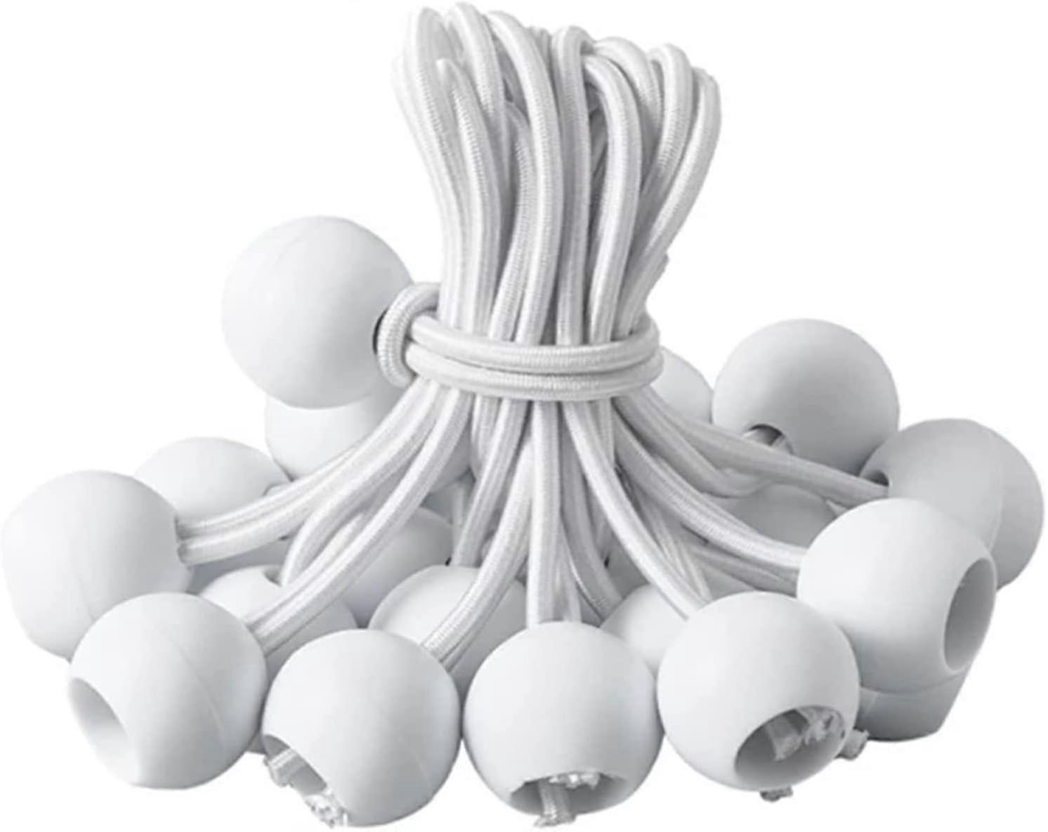 100 Pieces Bungee Cord with Balls, 6 Inch Securing Hoses/Cords Fixing Curtain