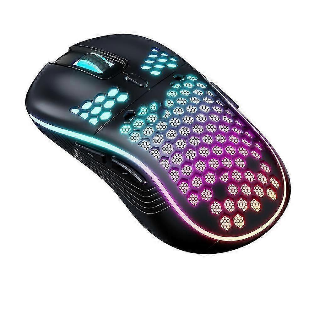Pc Wireless Rgb Gaming Mouse Bluetooth Connect With Lightweight Honeycomb Shell