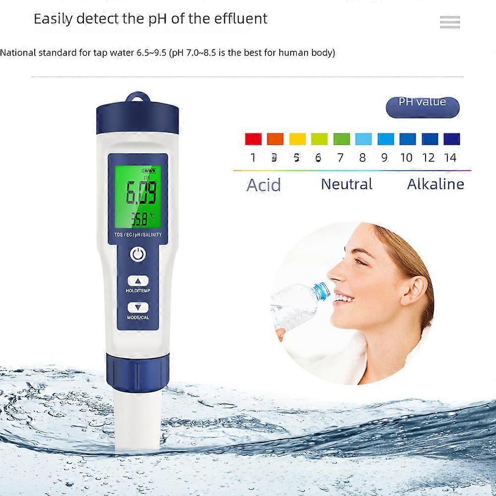 Three-in-one TDS PH TEMP water quality test pen PH meter multi-parameter water quality analyzer with backlight