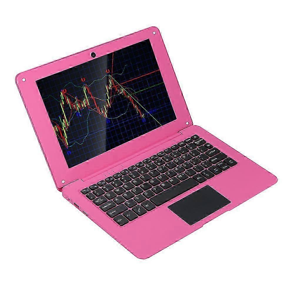 Portable Windows 10 10.1inch Netbook Support TF card with Intel Quad Core Processor/ 2GB+64GB/ Wi-Fi/ BT/ HD Pink US Plug