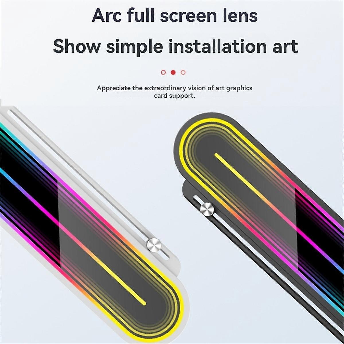 Graphics Card Anti-Sag Bracket with ARGB Sync, Temperature Display, Adjustable Height, 5V 3Pin B