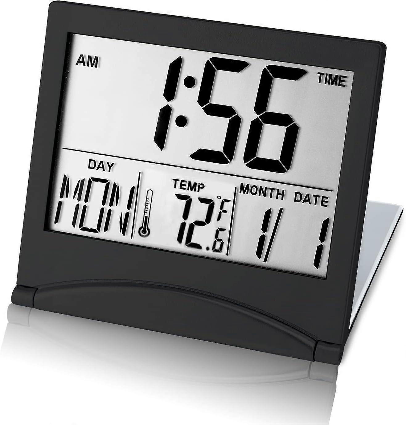 Digital Alarm Clock with Large Number Display, Battery Operated, Easy to Read, Compact Design for Home and Office