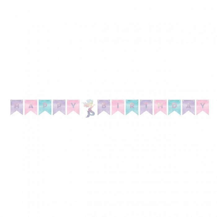 Creative Converting Twine Mermaid Happy Birthday Banner
