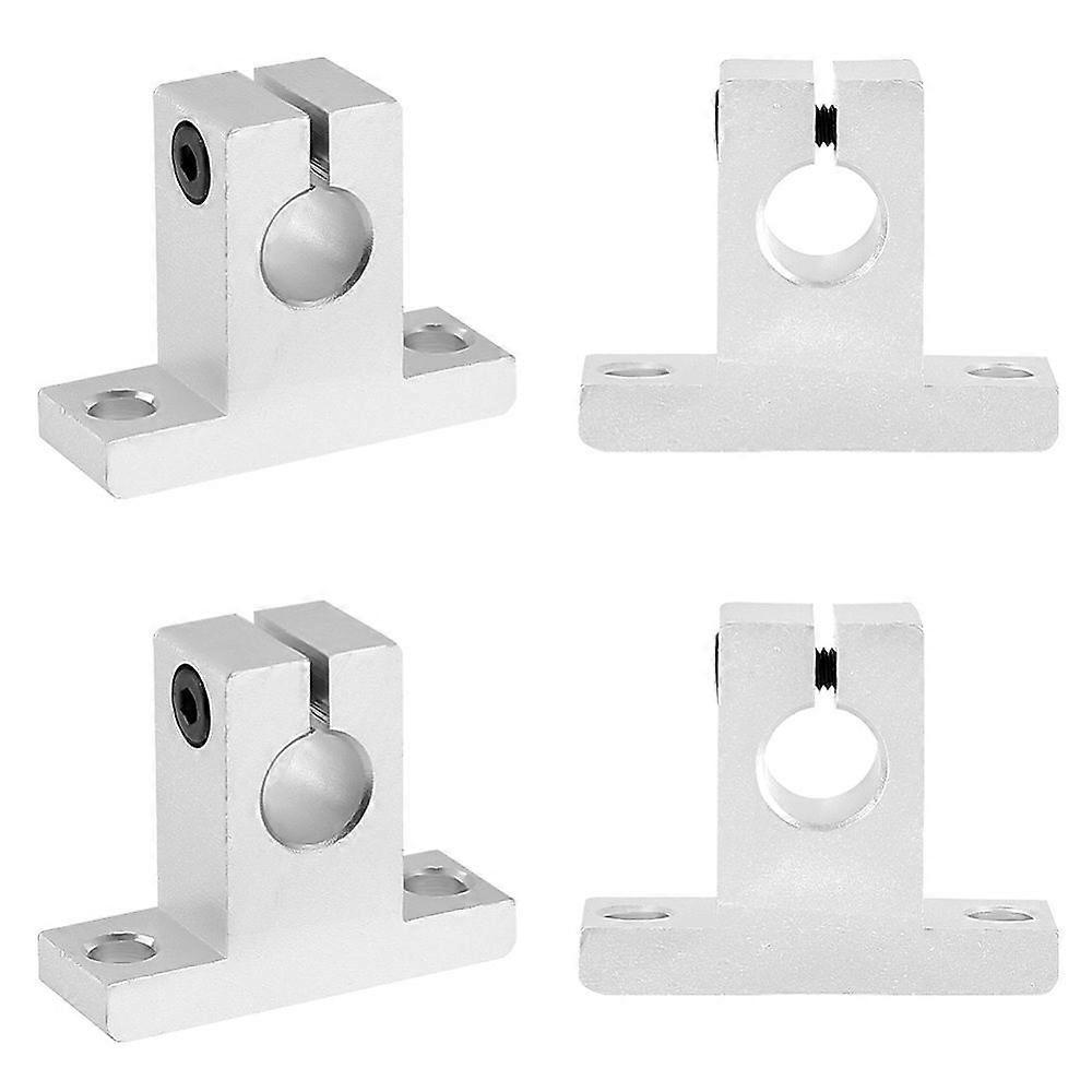 Aluminum Alloy Linear Motion Rail Clamping Rod Rail Guide Support Axis Holders T-shaped Platinum 42x14x32.5mm Hole: 10mm & 5.7mm