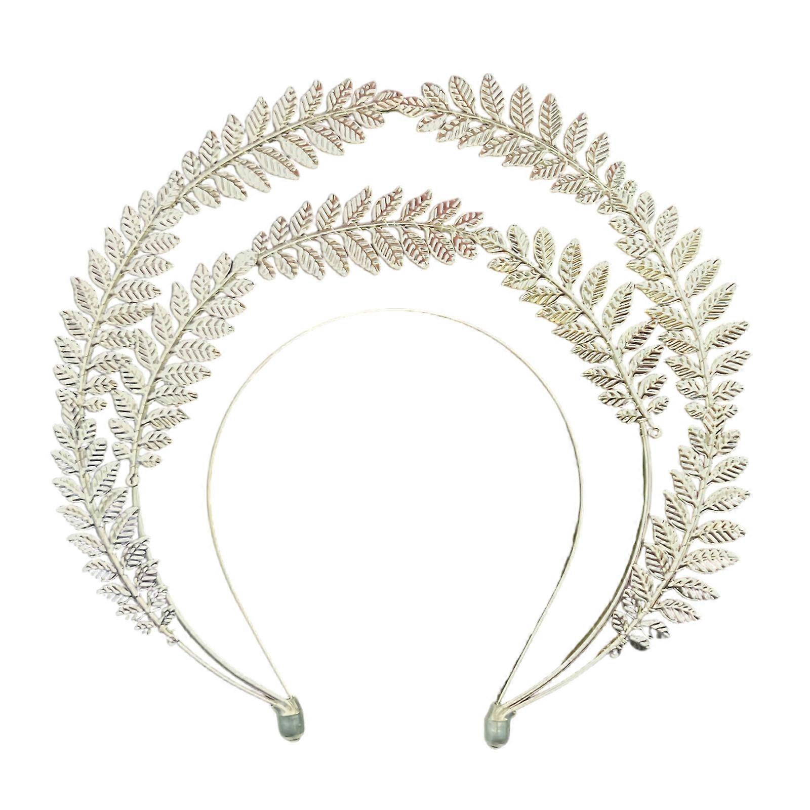 Goddess Wheat Leaf Headbands Eye Catching Laurel Wheat Leaf Headband Decoration for Women Bridal Hairpiece
