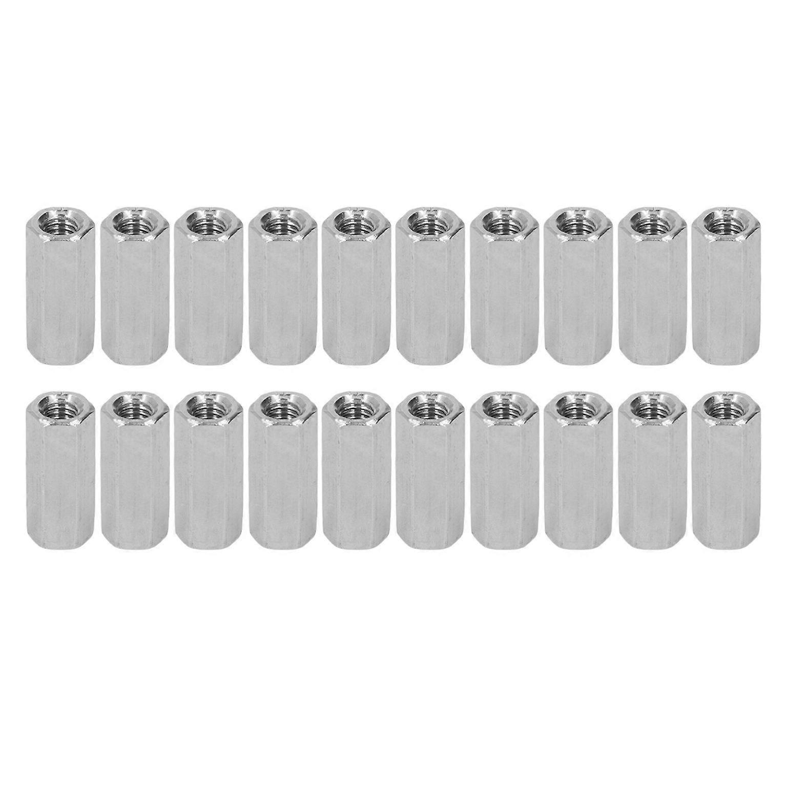 hex rod coupling nut hex connection nuts 20 Pcs Hex Coupling Nut M6x1 L25mm
