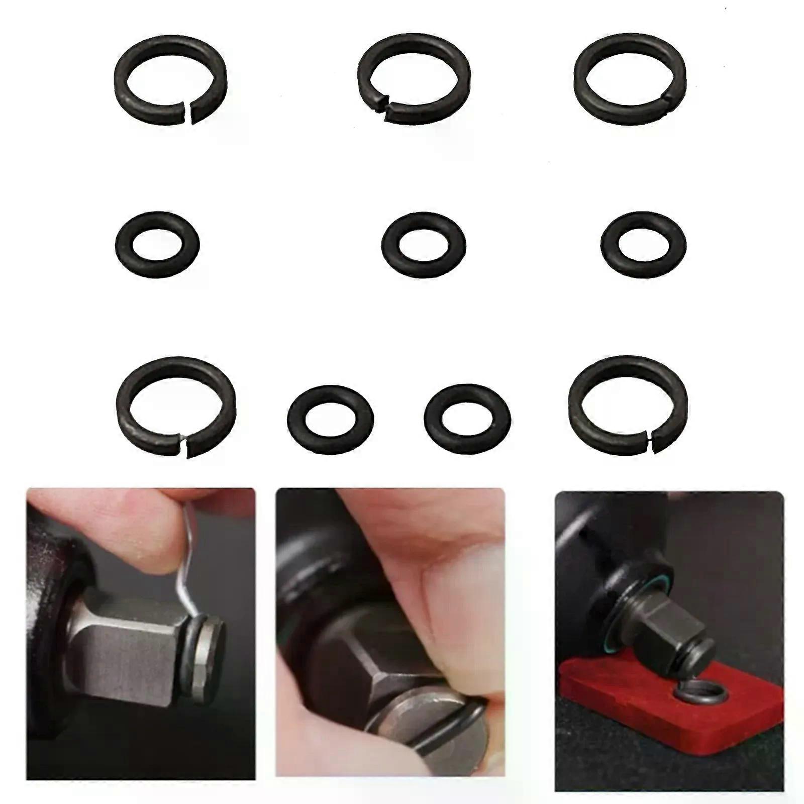 5 Sets Pneumatic Wrench Socket Retainer Rings With O-Ring 1/2 3/8 1in Pneumatic Wrench Socket Fixing Ring Kit