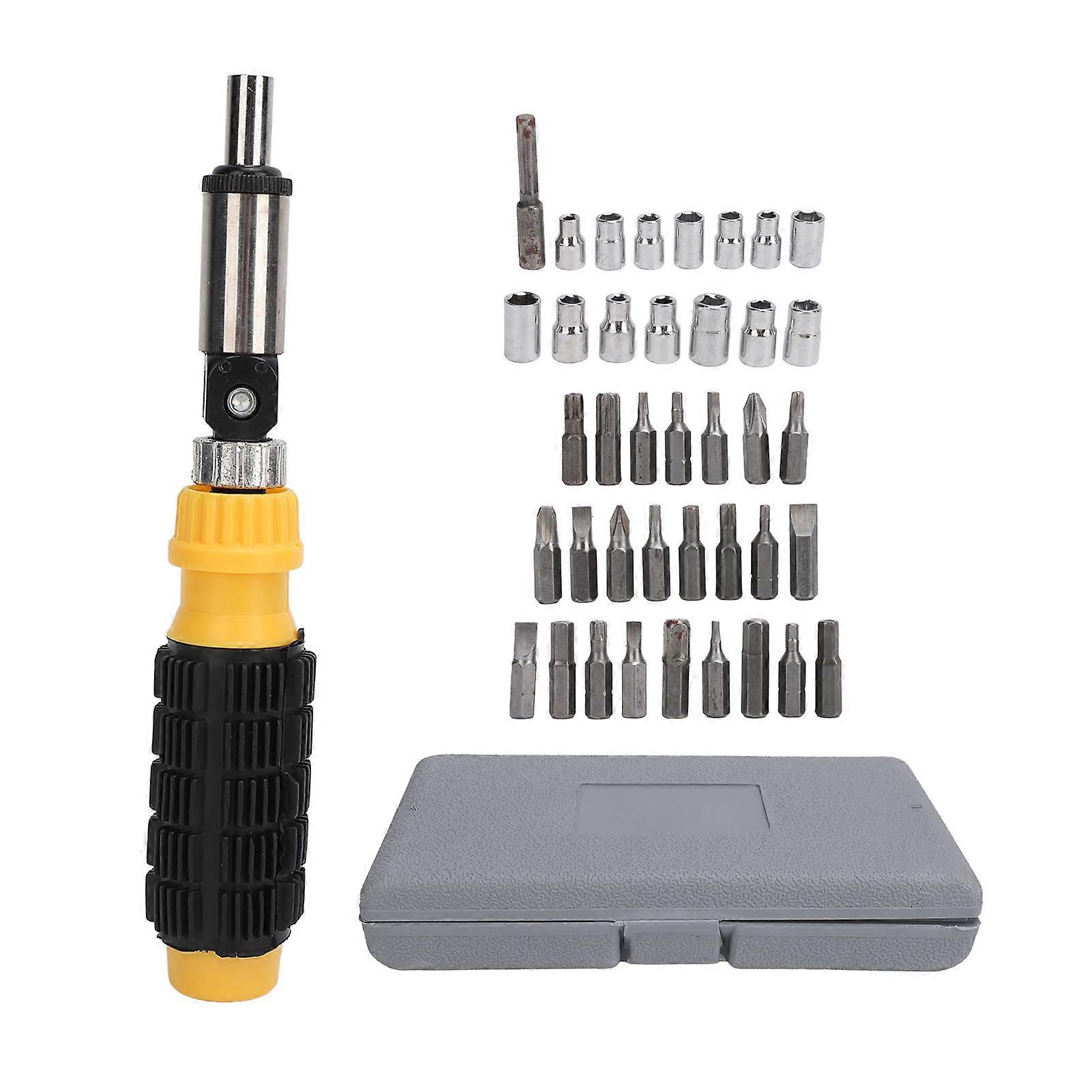 40Pcs Screwdriver Socket Wrench Set Carbon Steel Bit Household Multi Functional Hand Tool