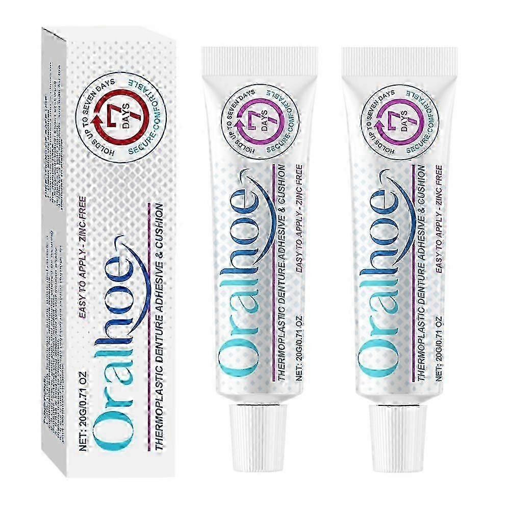 1/2/3pcs Denture Adhesive, Thermoplastic Denture Adhesive, Comfortable, Secure Denture 2pcs