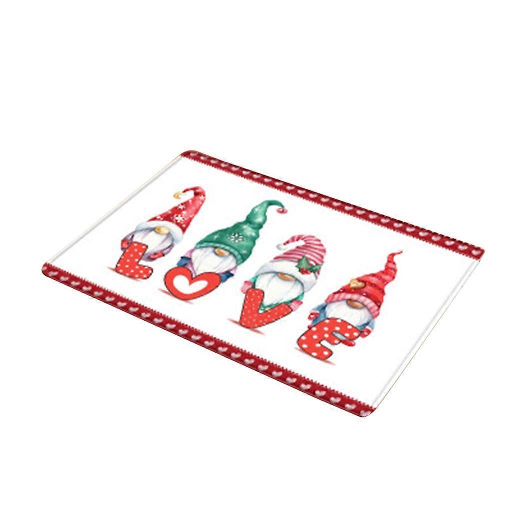 Valentine's Day Love Theme Faceless for Doll Printing Doormat Rectangular Floor