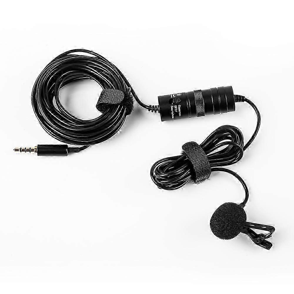 Professional Lavalier Clip-on Microphone Mic 3.5mm 6 Meters Cable With 6.35mm Adapter Windshield For Iphone 6/6p Samsung Huawei Smartphone Tablet Lapt
