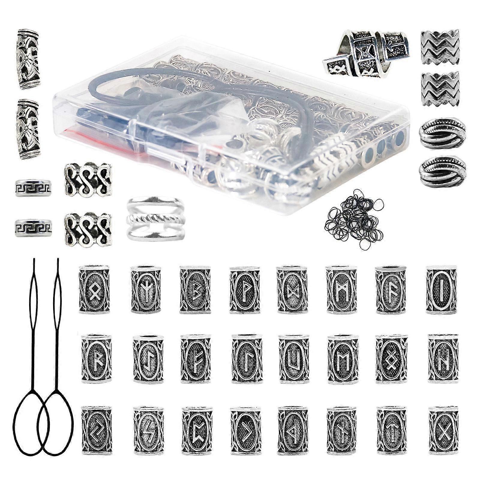 67 stycken dreadlockspärlor dreadlocks för skäggdekoration hårflätor flickor