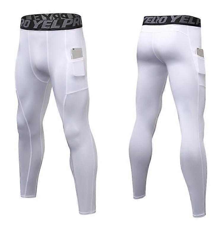 Men's Running Pants Compression Training Home Gym Trousers Cycling Base Layers Male Sports Leggings
