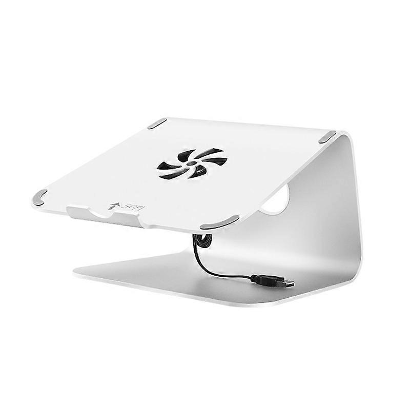 SOPI ZJ-001 Supporto di raffreddamento in alluminio in stile classico con ventola fredda per laptop, adatto per Mac Air, Mac Pro, iPad e altri laptop (argento)