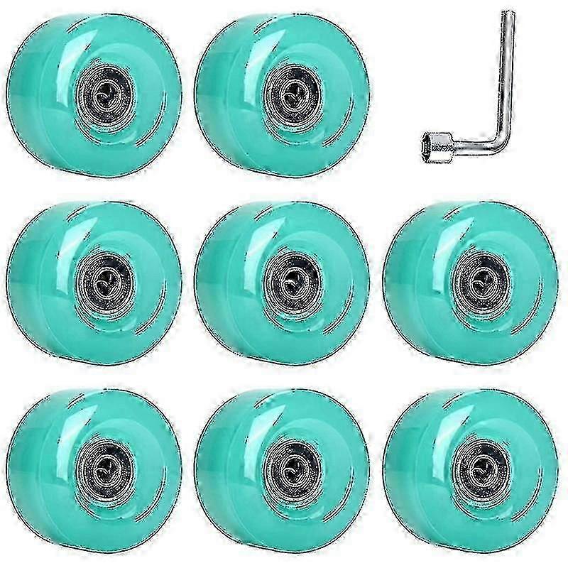 8 قطع 58 مم × 32 مم ، 82 أ عجلات تزلج رباعية في الهواء الطلق / داخلي ، بو استبدال عجلات بكرة صف مزدوج (haoyi