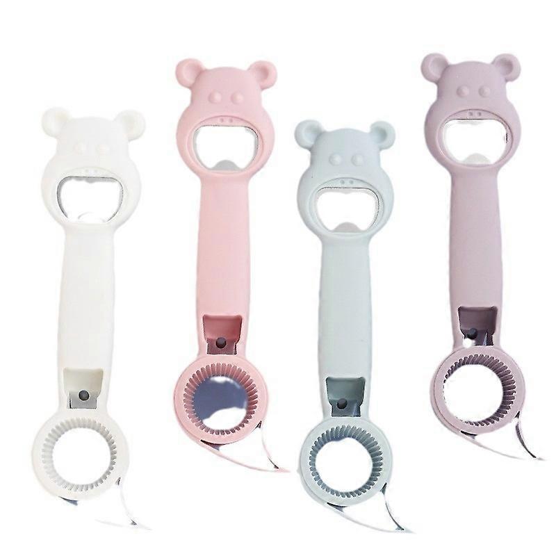 4-Piece Multifunctional Bottle Opener Set for Jars, Cans, Jelly Containers with Ergonomic Grip and Durable Materials