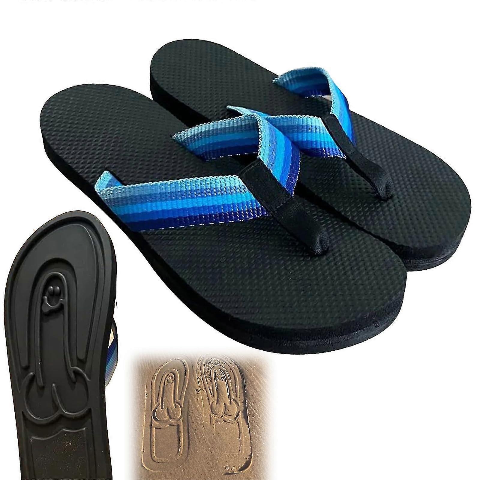 Hidden Flops, Hidden Pencil Flip Flops Funny Print Flip Flops for Women Men, Beach Flip Flops That Leave Prints Design 2024 New