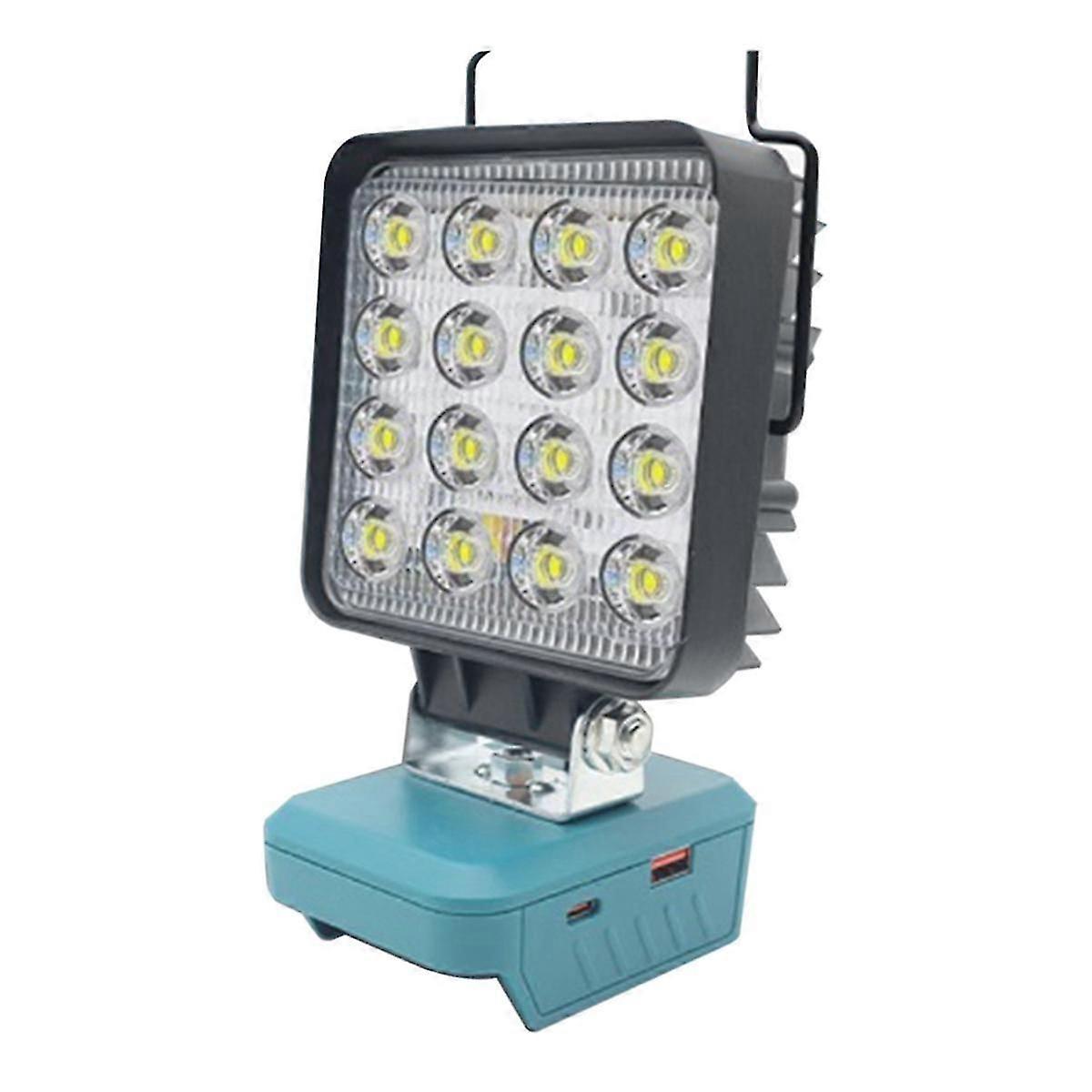 LED Outdoor Work Light for BL1830 USB-C Quick Charge, Suitable for Engineering Lighting and